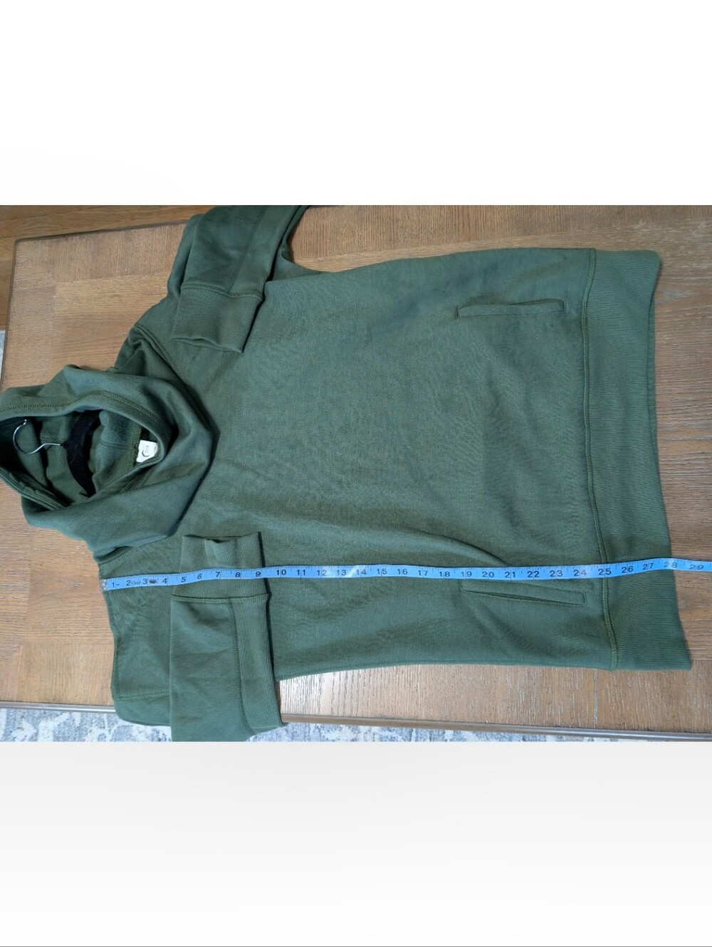 Zyia Active Cozy Olive Green Funnel Neck Women's Sweatshirt Size L - Picture 10 of 12